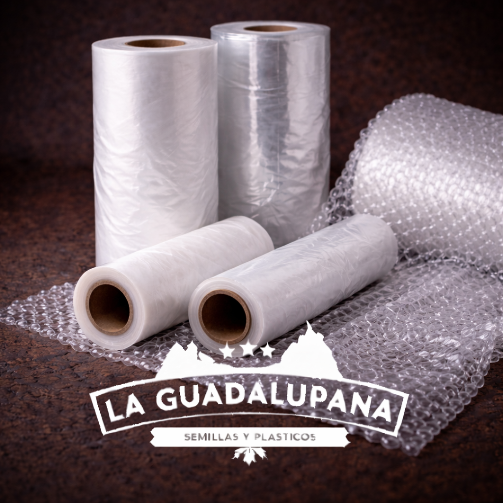 productos de polietileno y burbujas